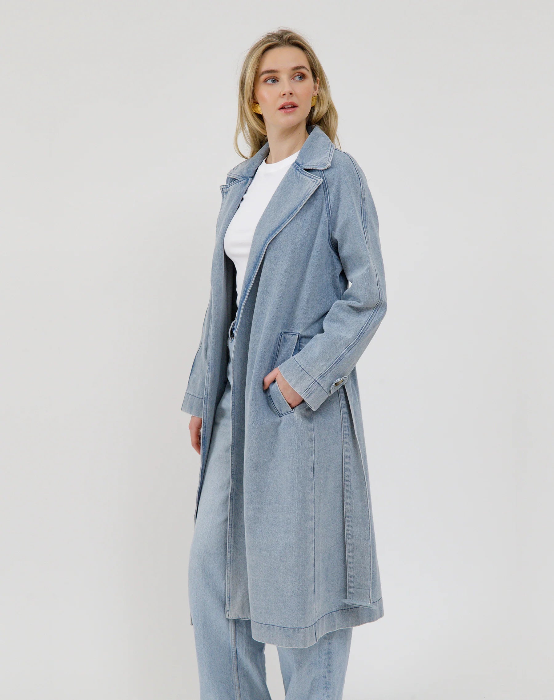 Caitlin Denim Trench