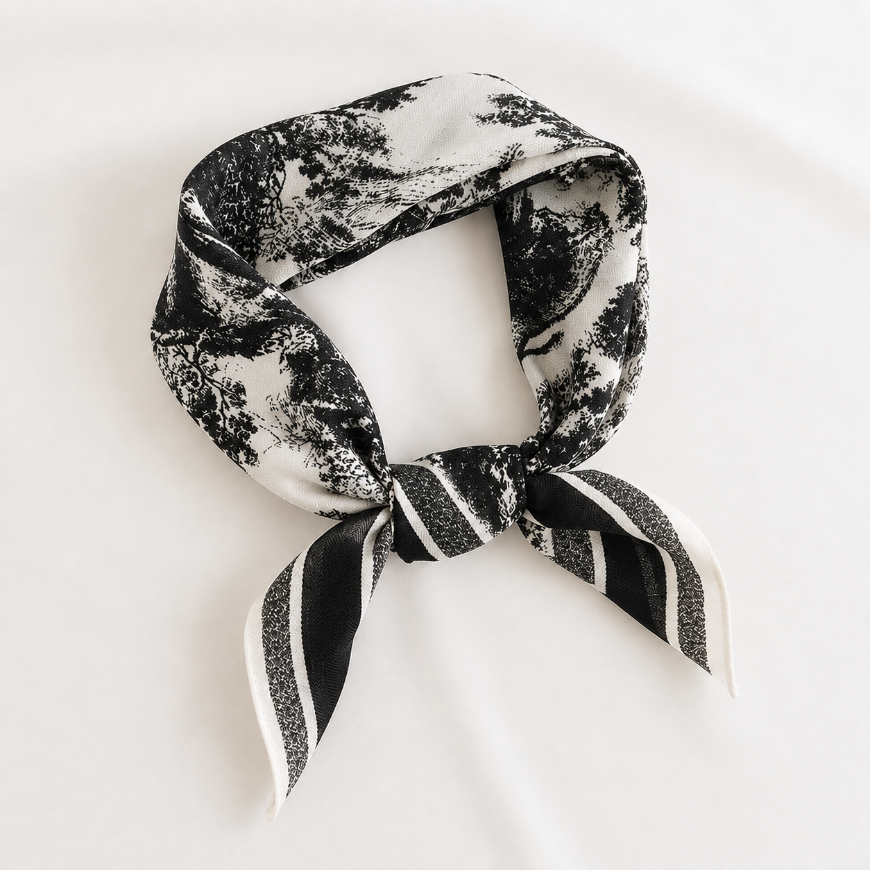 Retro Print Small Square Scarf