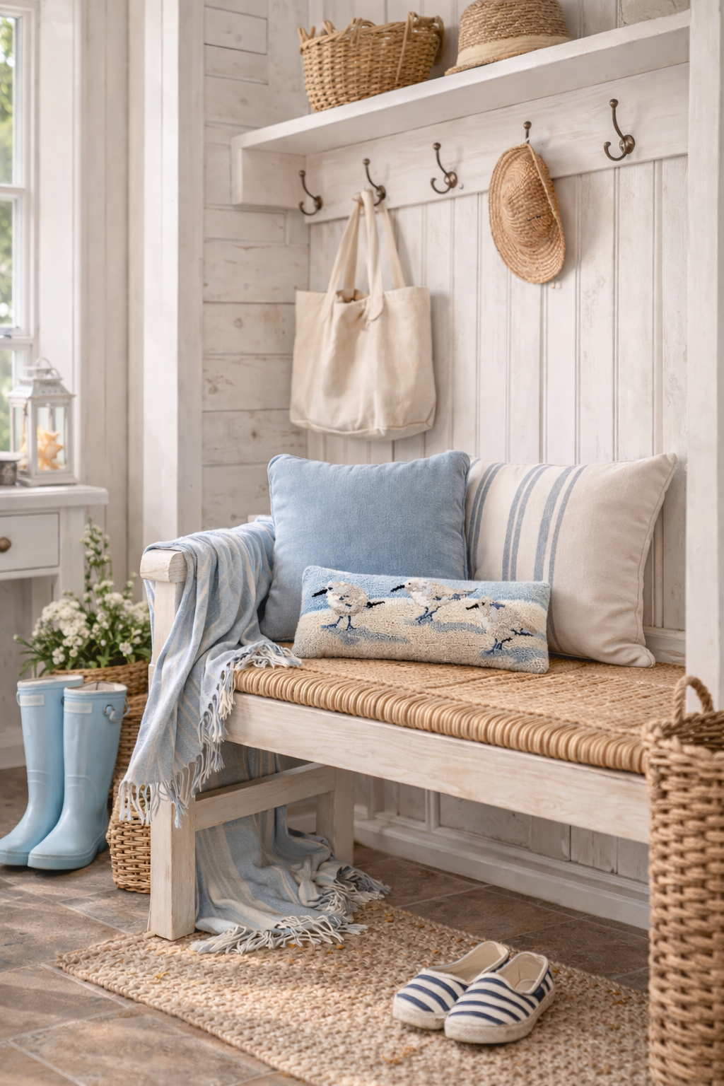 Sandpipers Hook Pillow