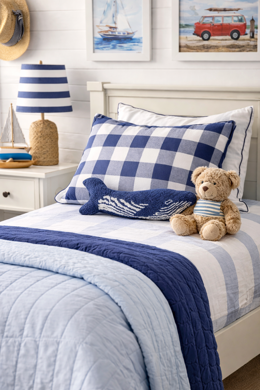 Whale Shaped Hooked Pillow