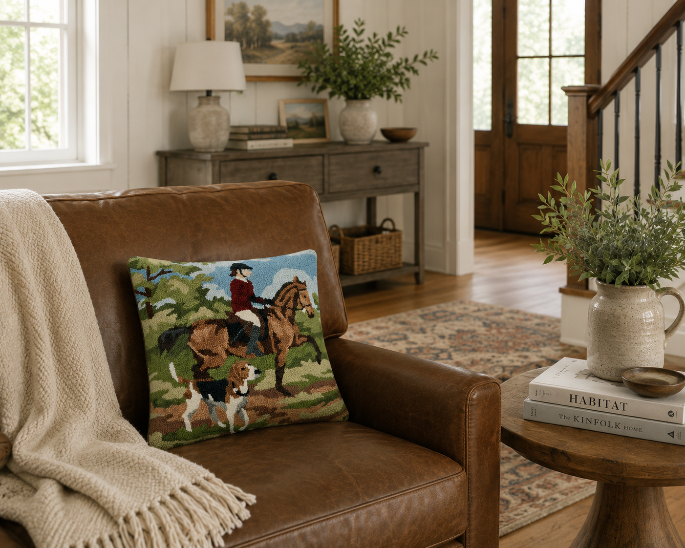 the Hunt Hooked Pillow
