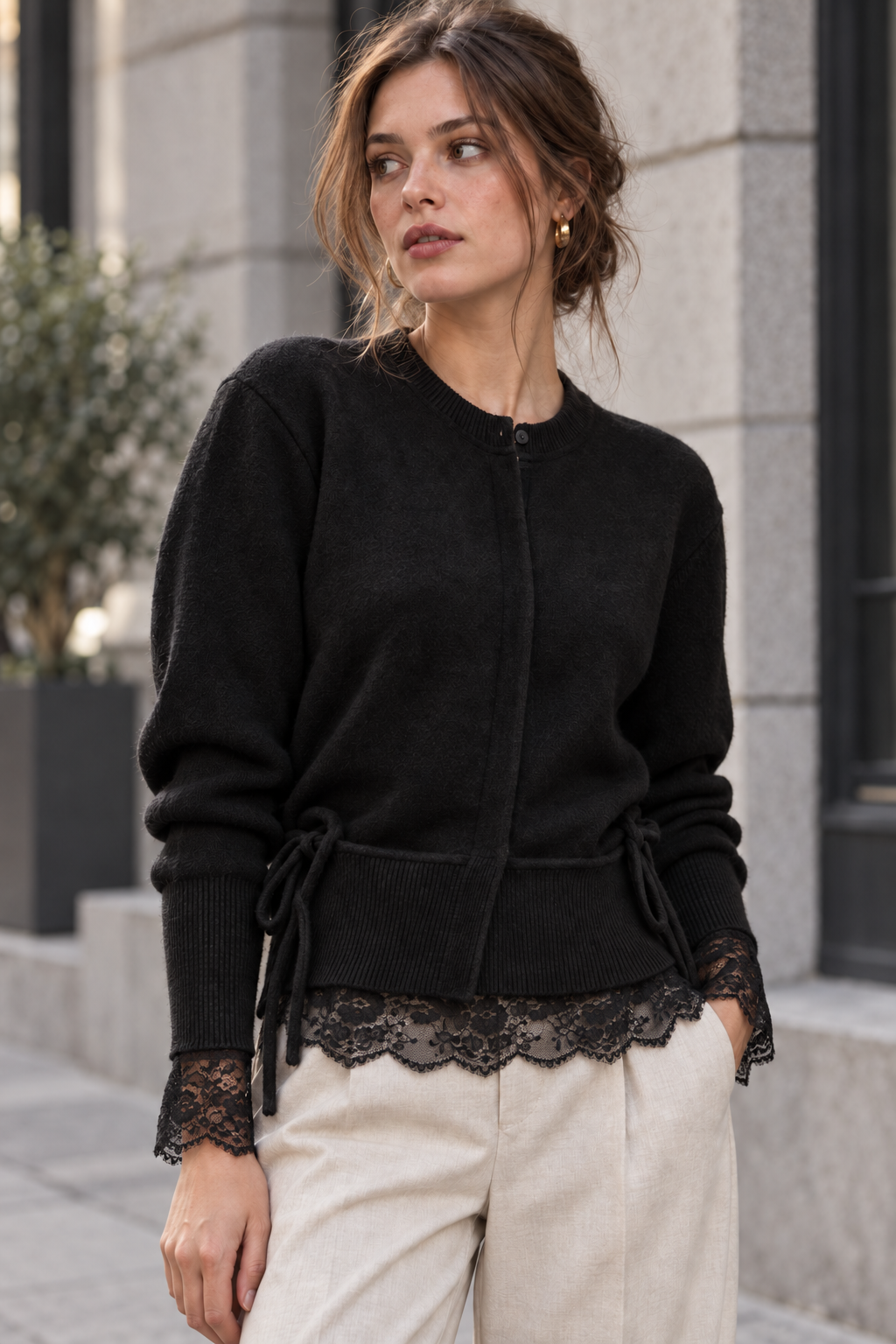 Funkadelic Lace Trim Cardi