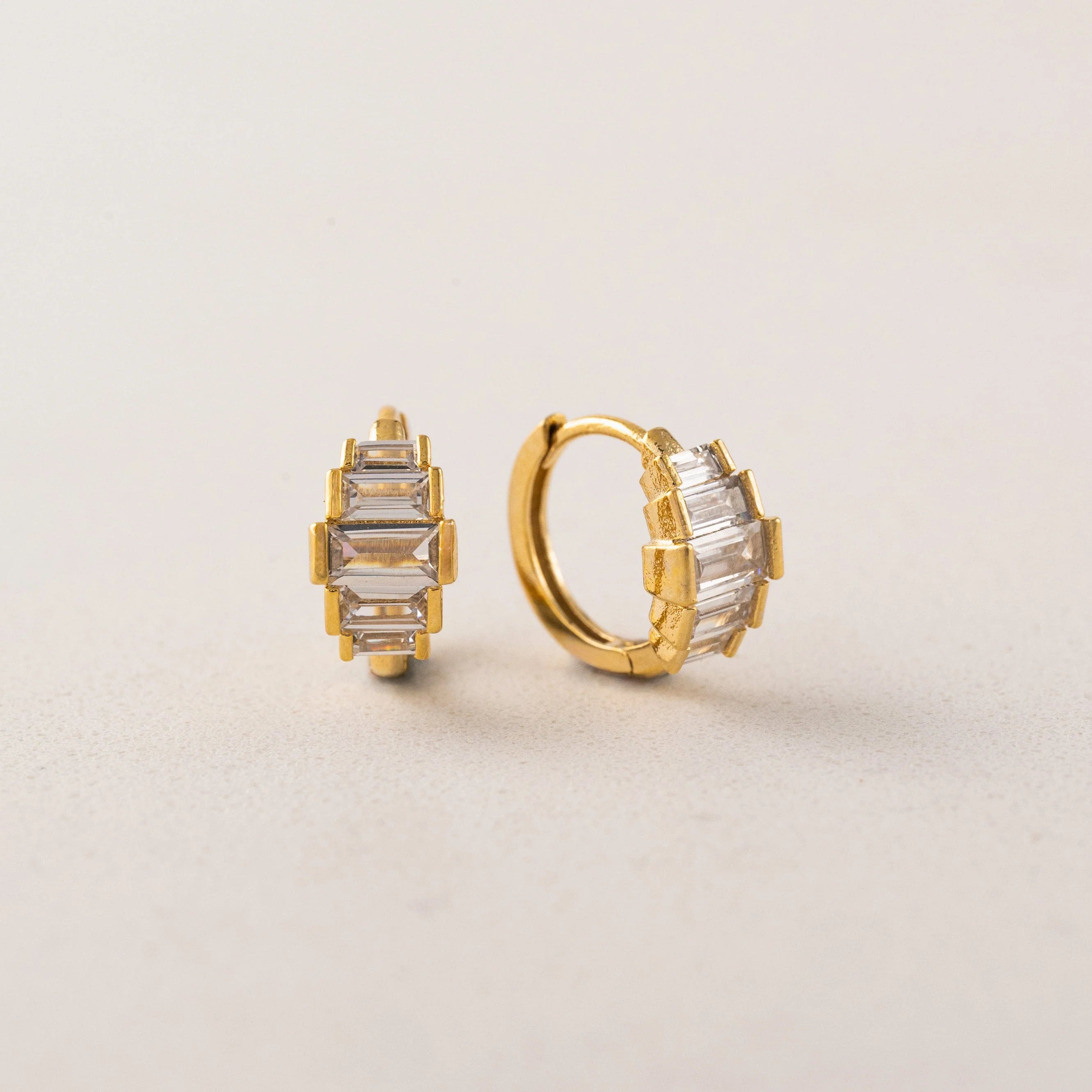 Clarice Huggie Hoop Earring Gold