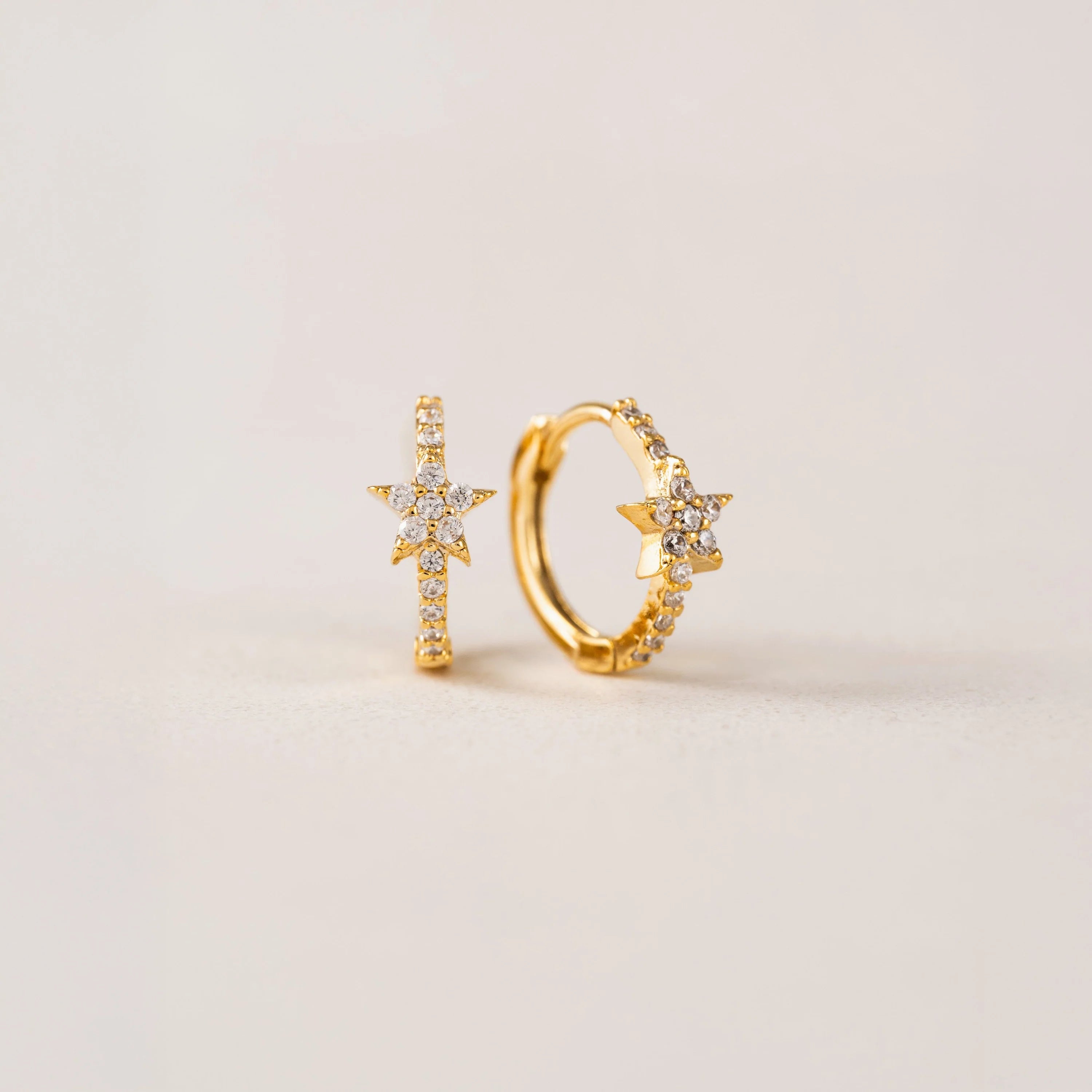 Cosmos Star Huggie Hoop Earrings