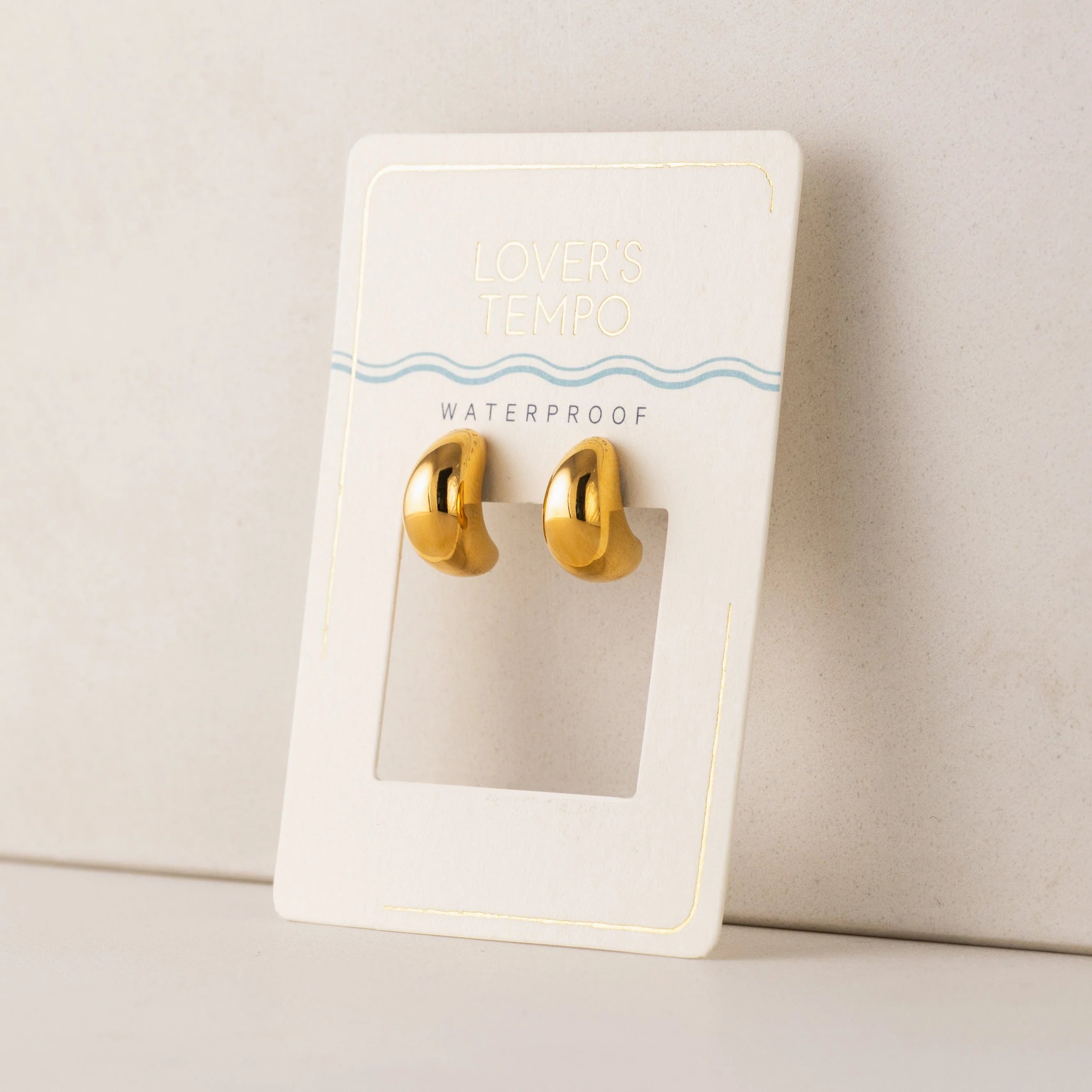 Crest Dome Hoop Earrings