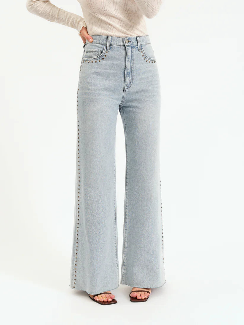 Far Out Studded Wide Leg Jean