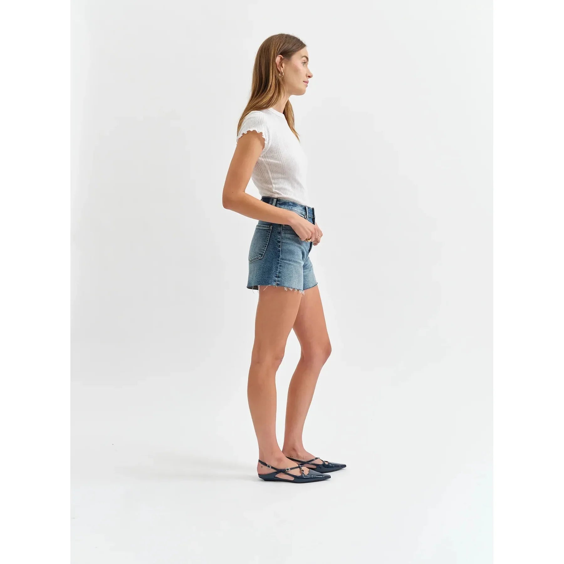 Bottom Line-High Rise Vintage Shorts