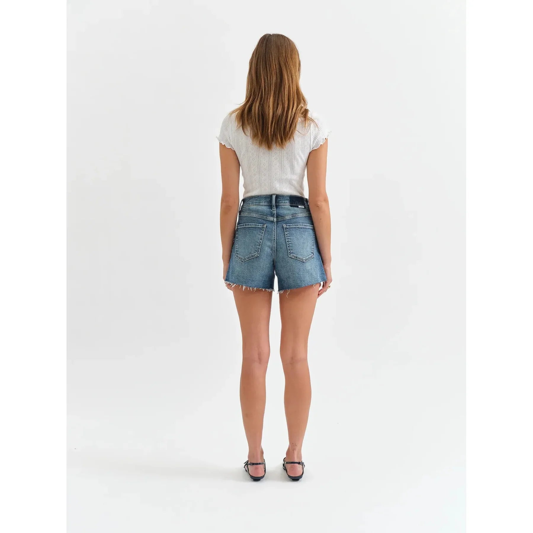 Bottom Line-High Rise Vintage Shorts