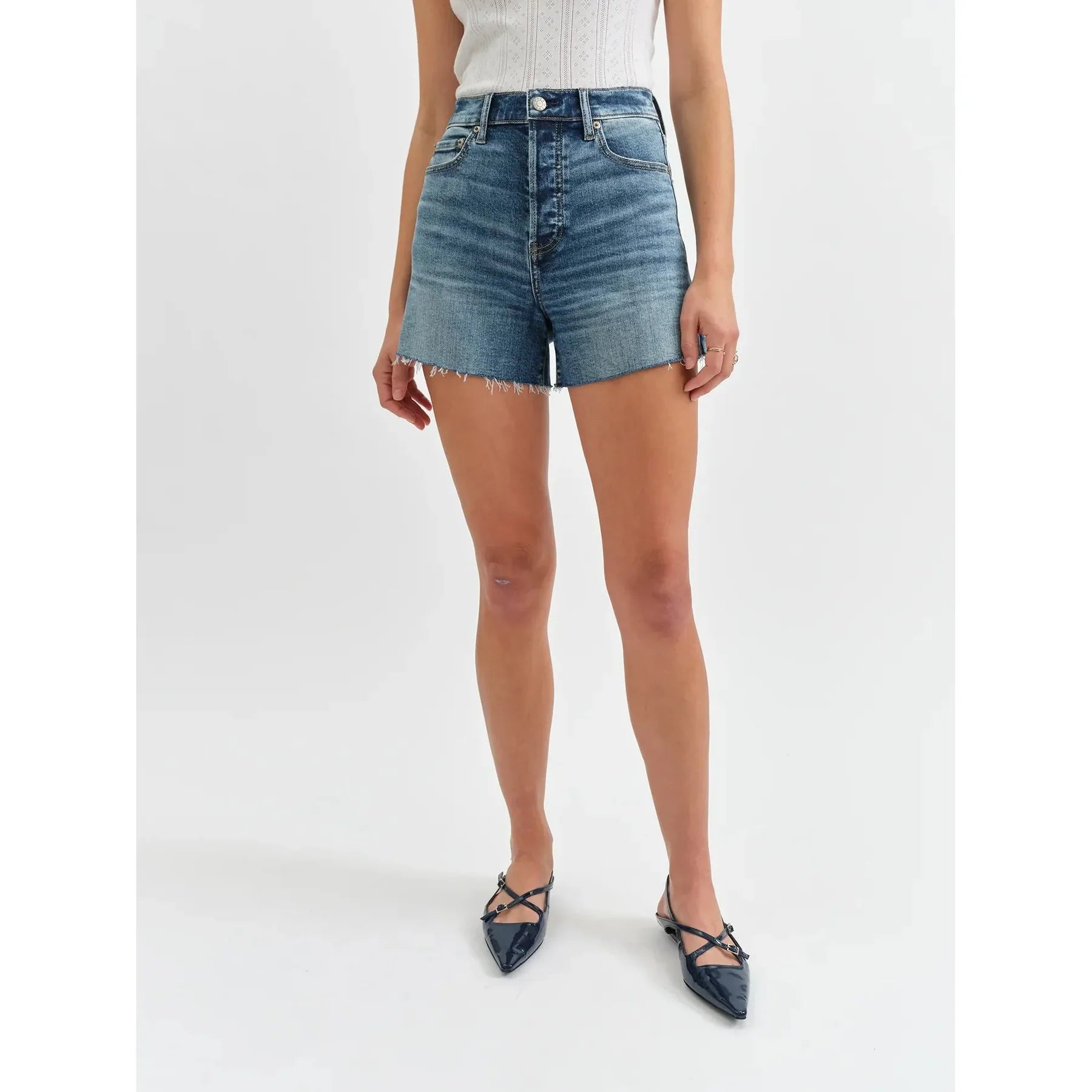 Bottom Line-High Rise Vintage Shorts