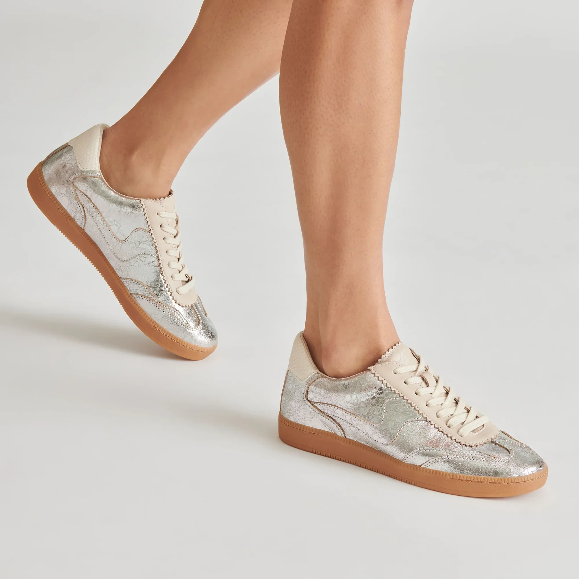 Notice Stitch Sneaker - Silver