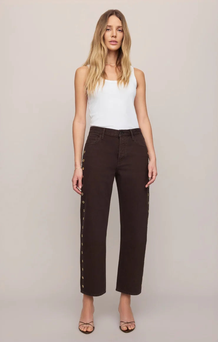 the Off Duty Mid Rise Bowed Denim
