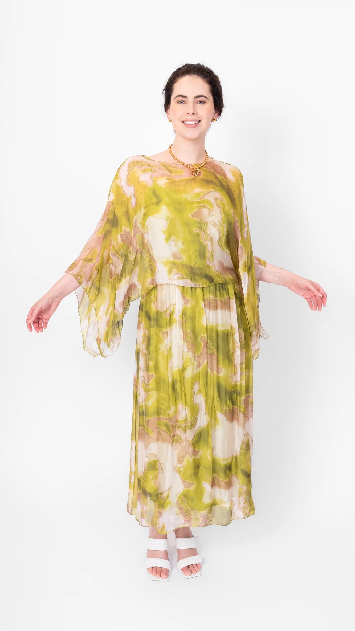 Pistachio Silk Dress
