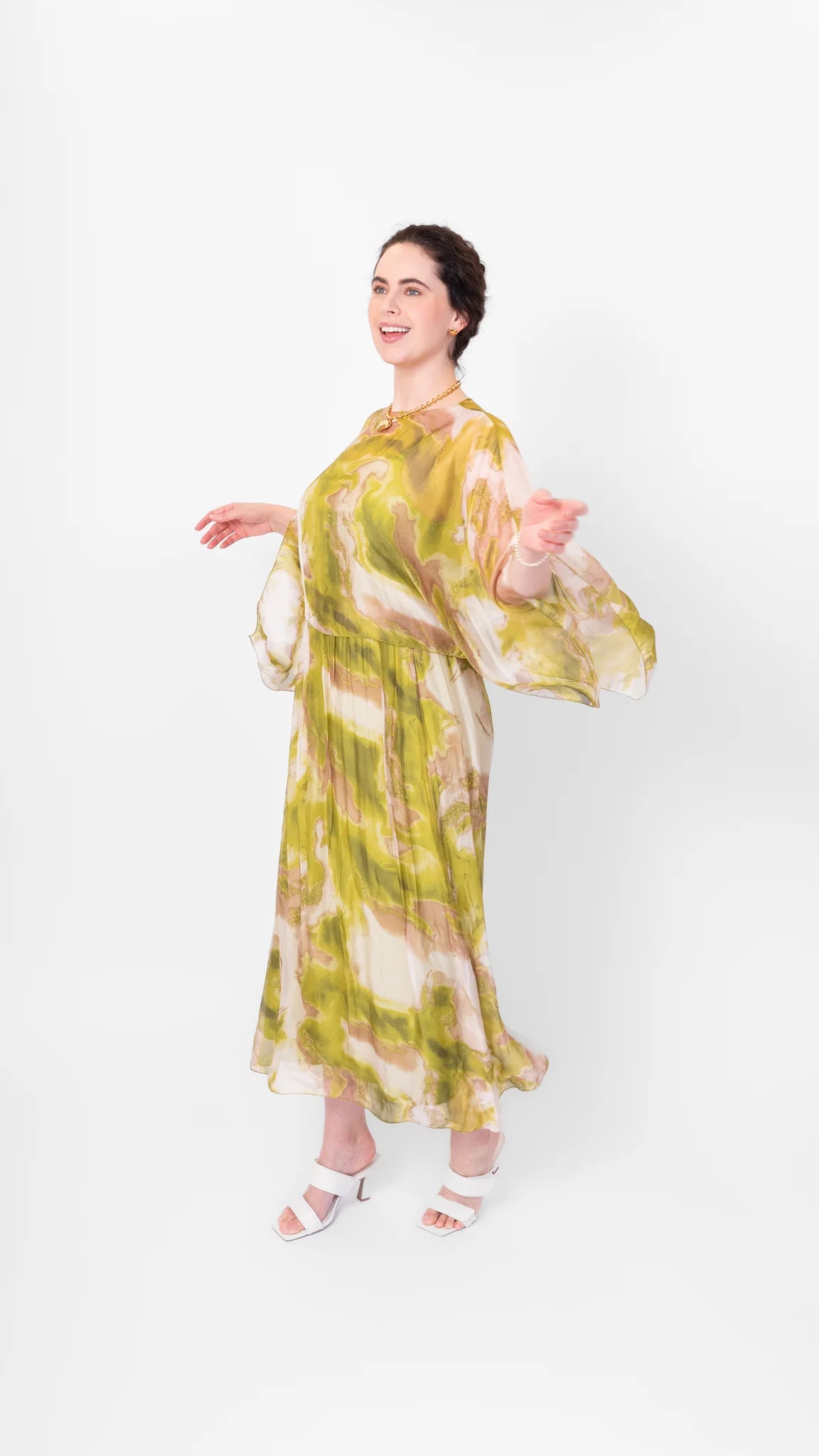 Pistachio Silk Dress