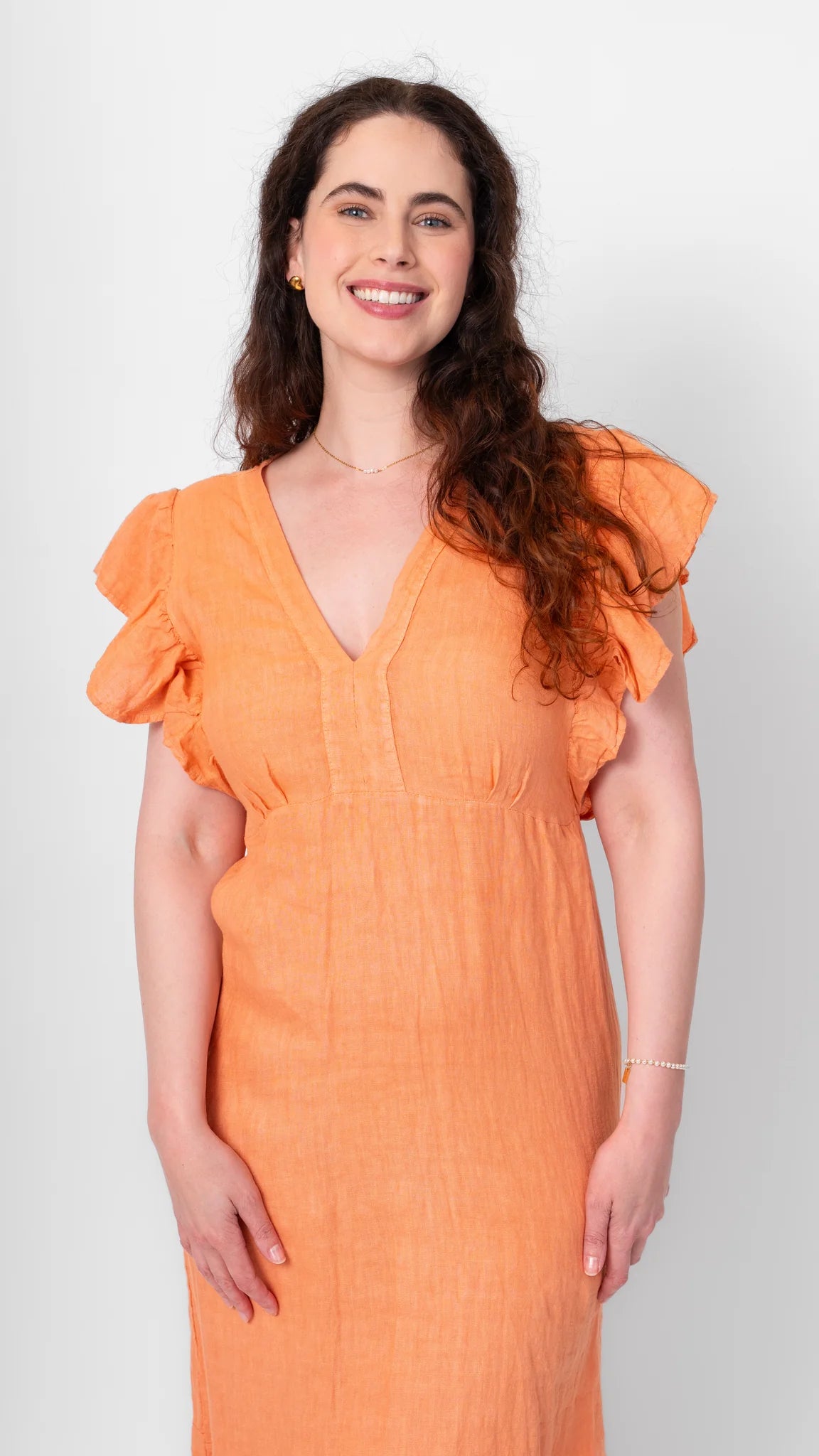 Perfect Peach Linen Dress