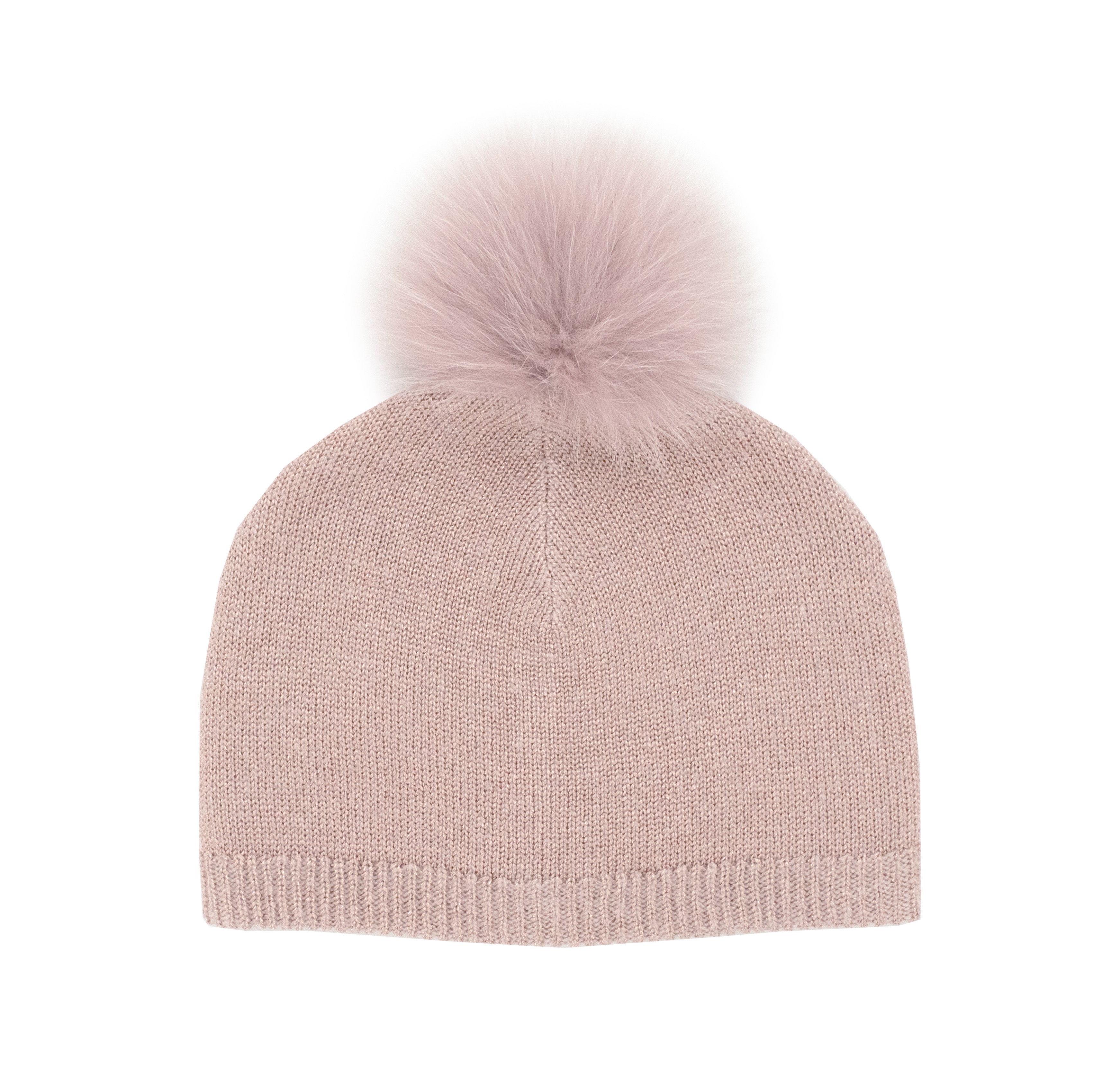 Subtle Metallic PomPom Hat