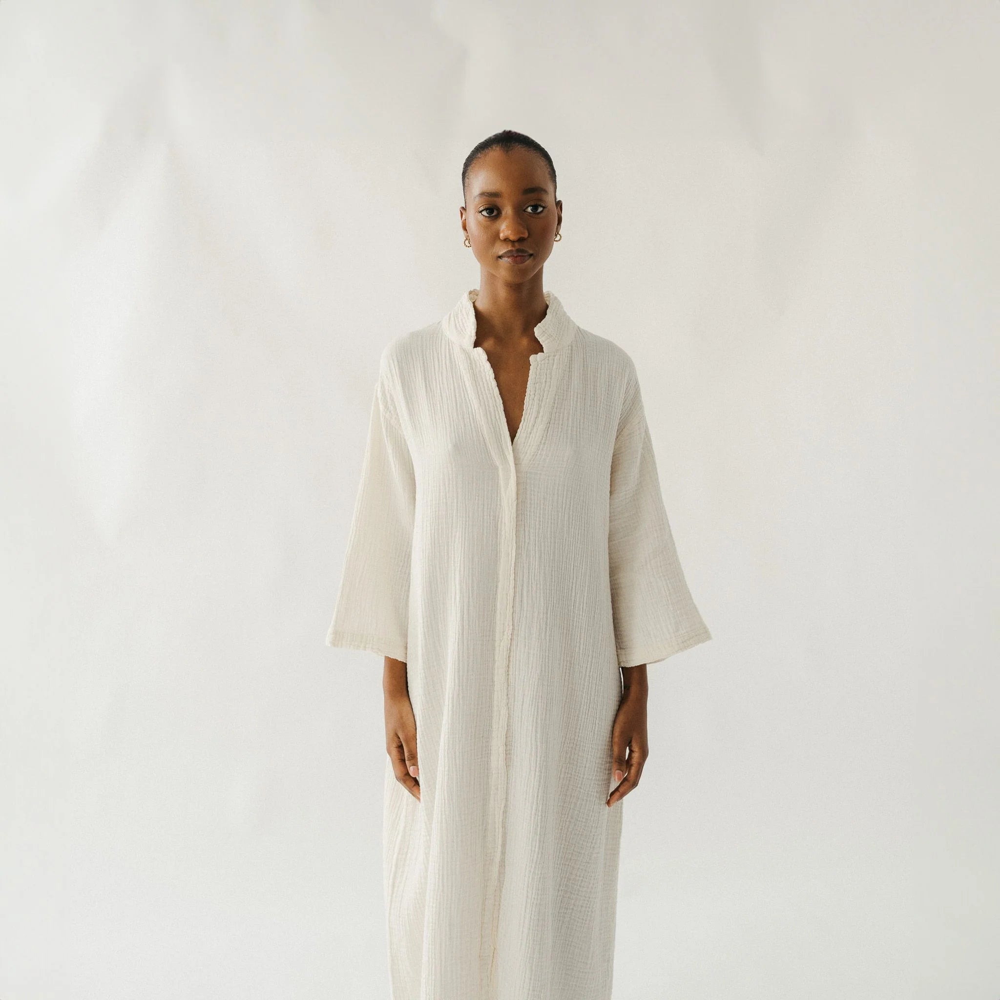 Crinkle Shirt Dress