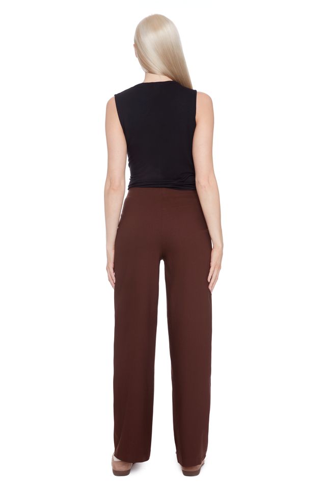 Audrey Solid Ponte Wide Leg Pant