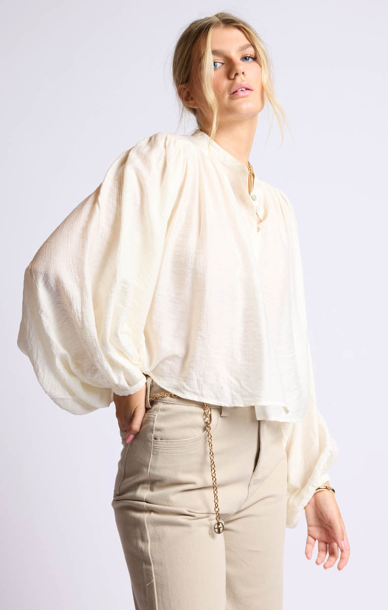 Seek Me Out Oversized Sleeve Blouse