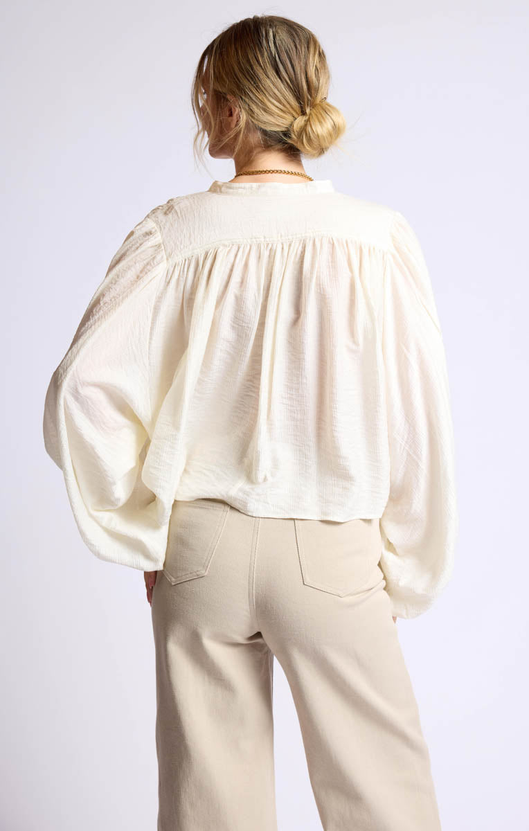 Seek Me Out Oversized Sleeve Blouse