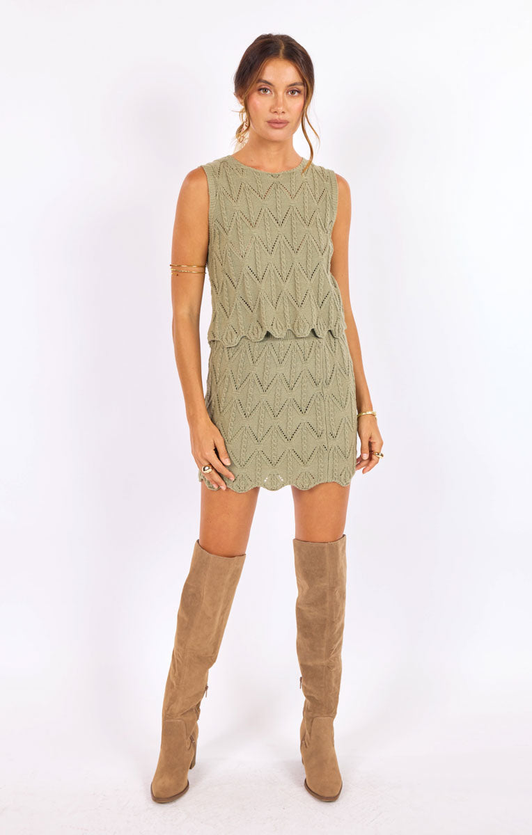 Succulent Sweater Mini Skirt