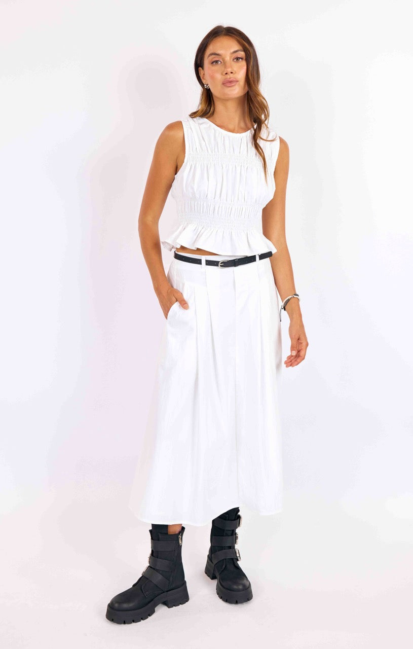 Central Park Midi Skirt w Belt