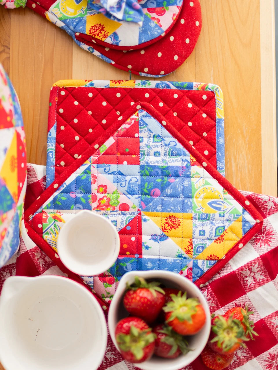 Primary Patchwork Pot Holders