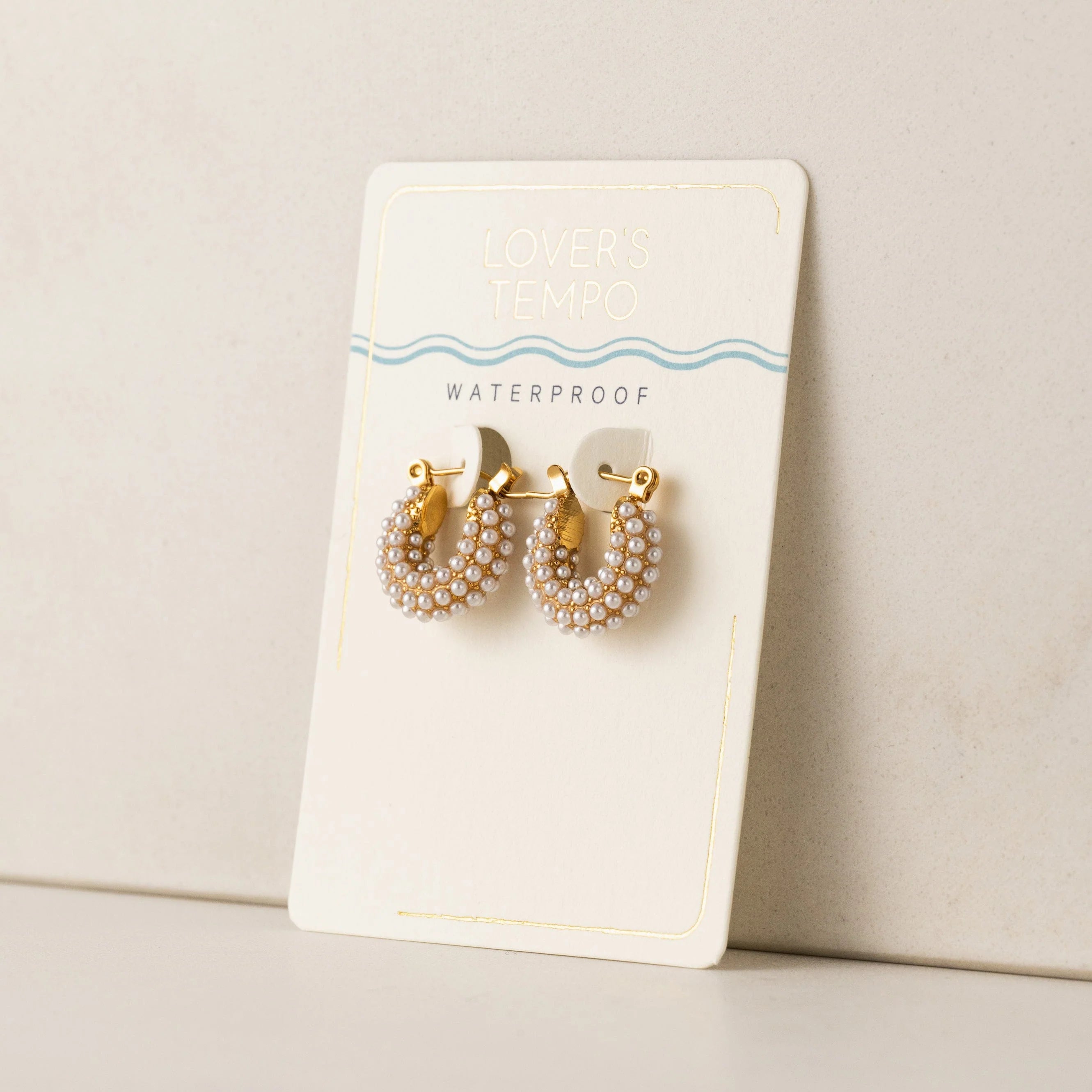 Perla Hoop Earrings - waterproof