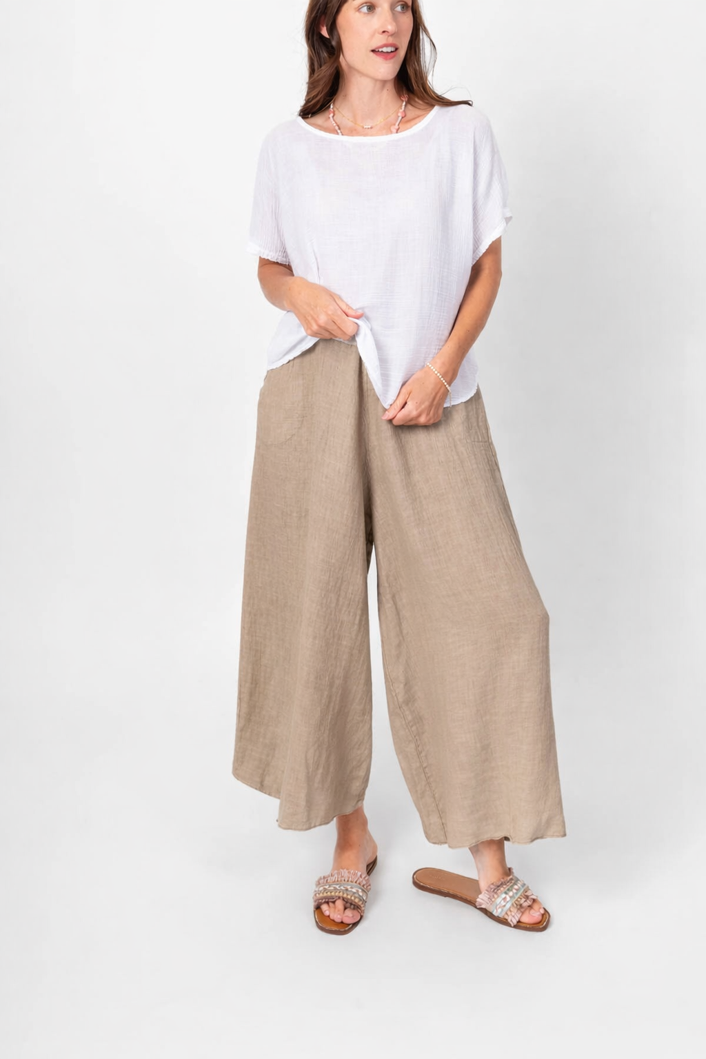 Palazzo Linen Pant