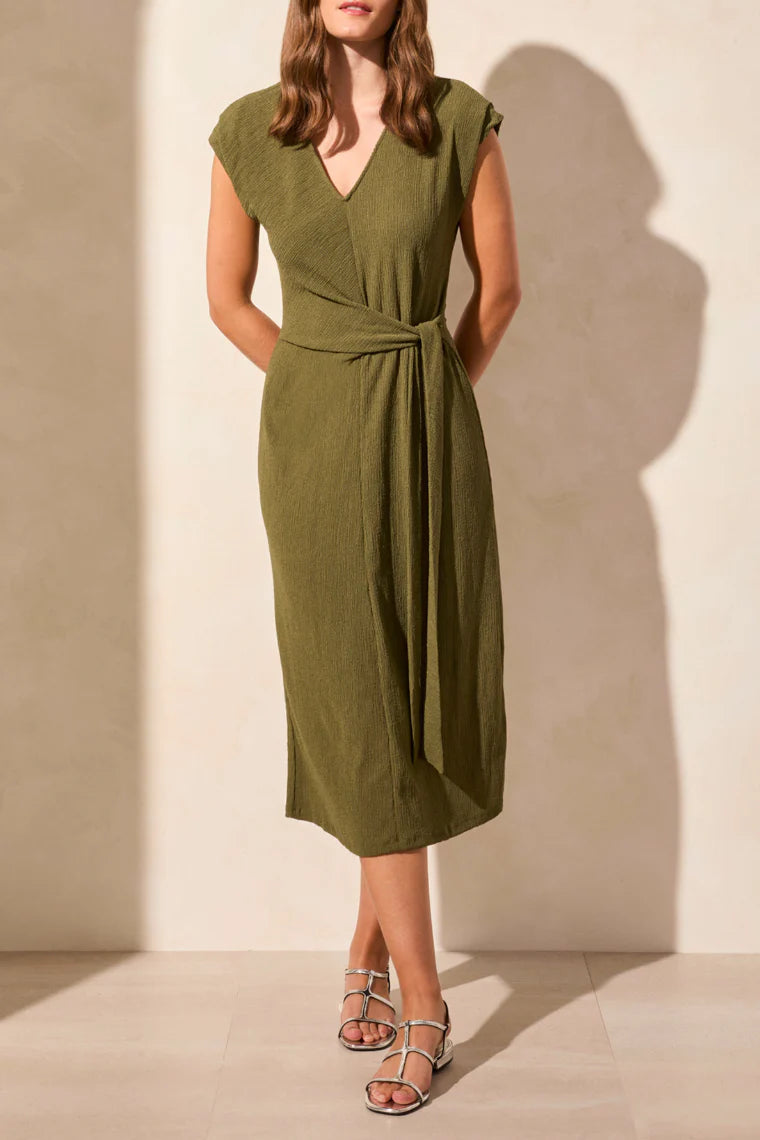 Tie Waist Midi Dress