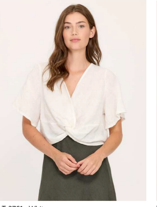 Linen Twist Tied Top