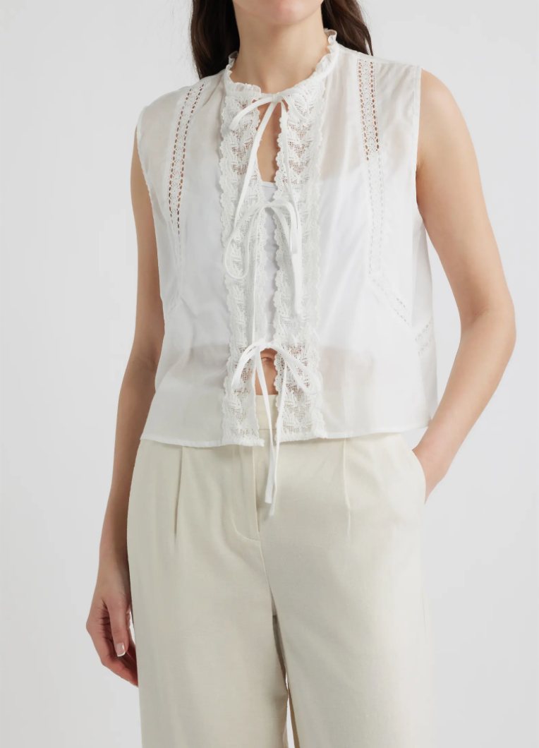 Rodas Lace Sleevless Blouse