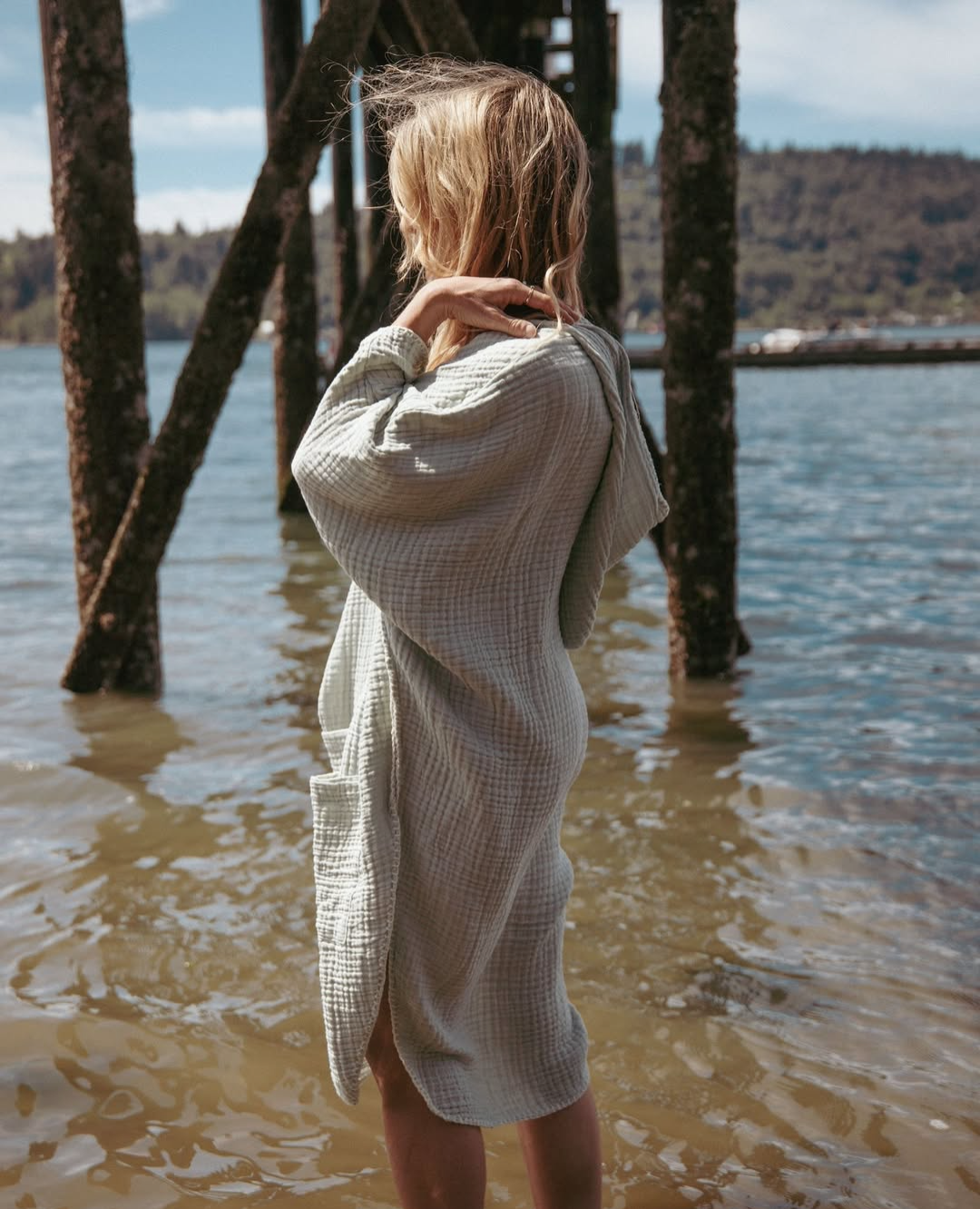 The Cocoon - Muslin Surf Poncho