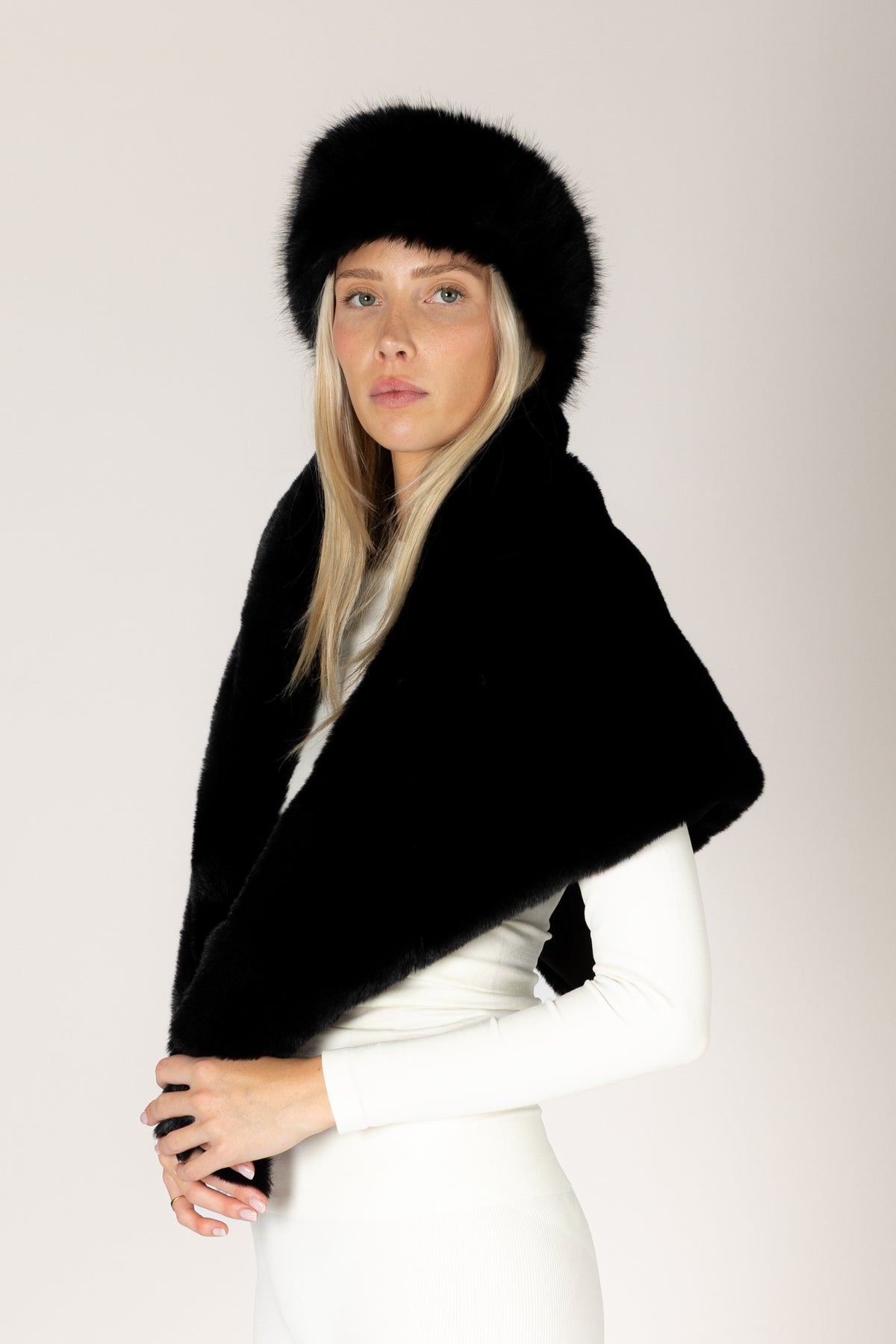 Luxe Triangle Faux Fur Scarf