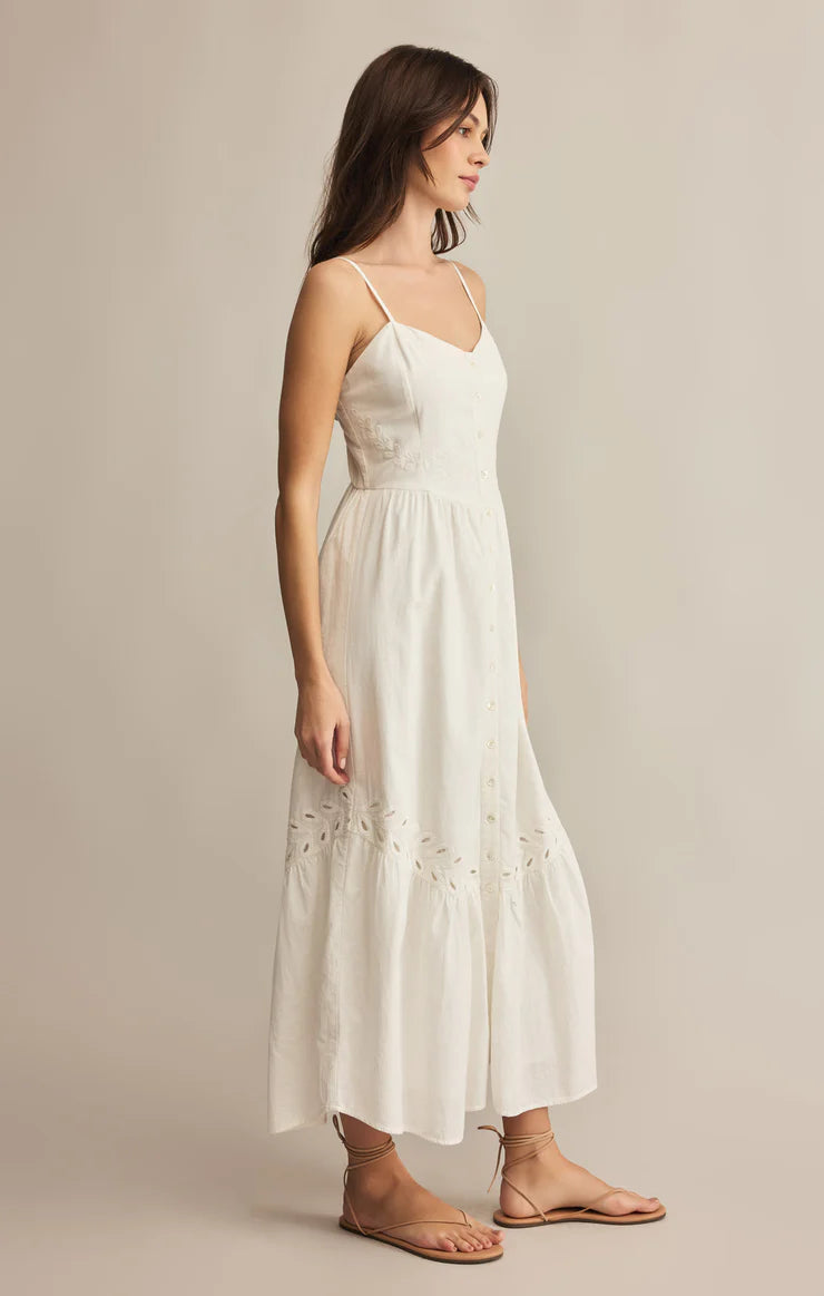 Citadelle Embroidered Linen Maxi Dress