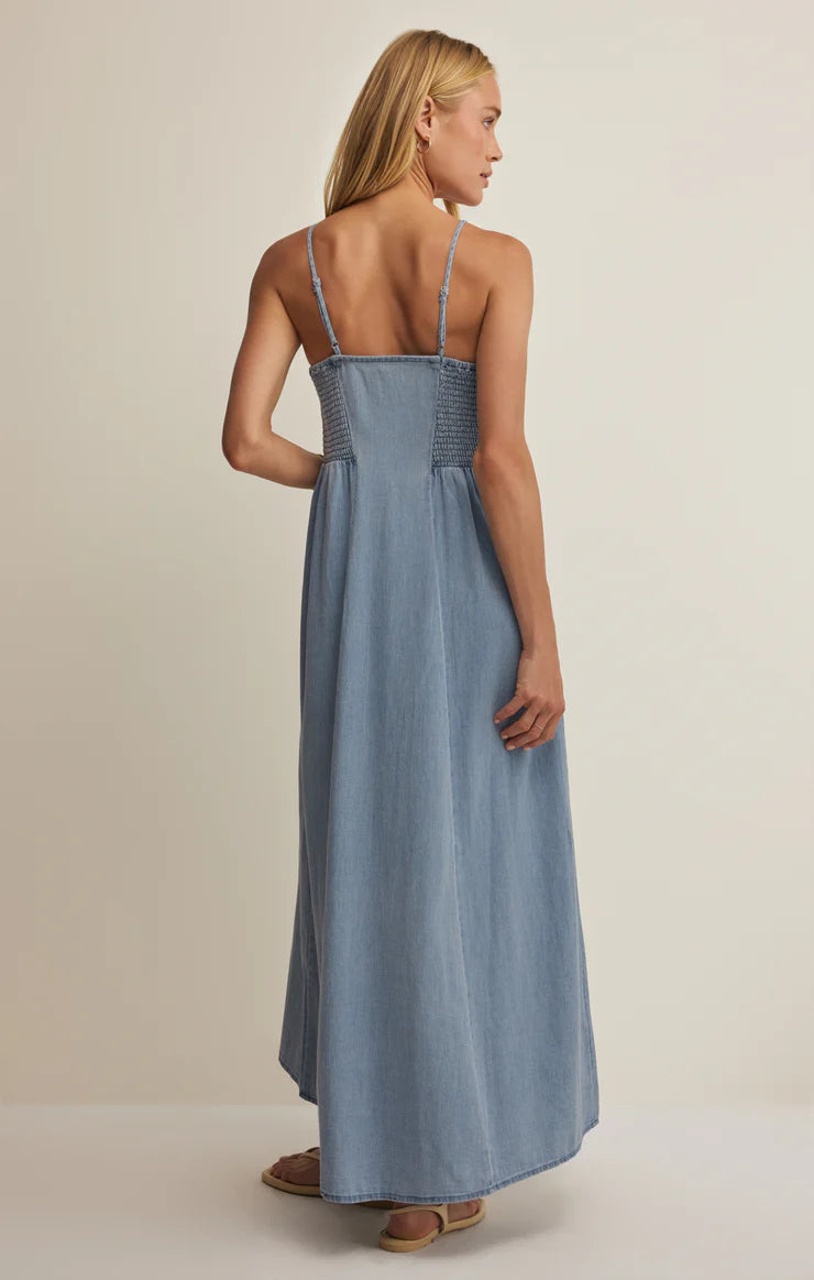 Angel Eyes Twill Midi Dress