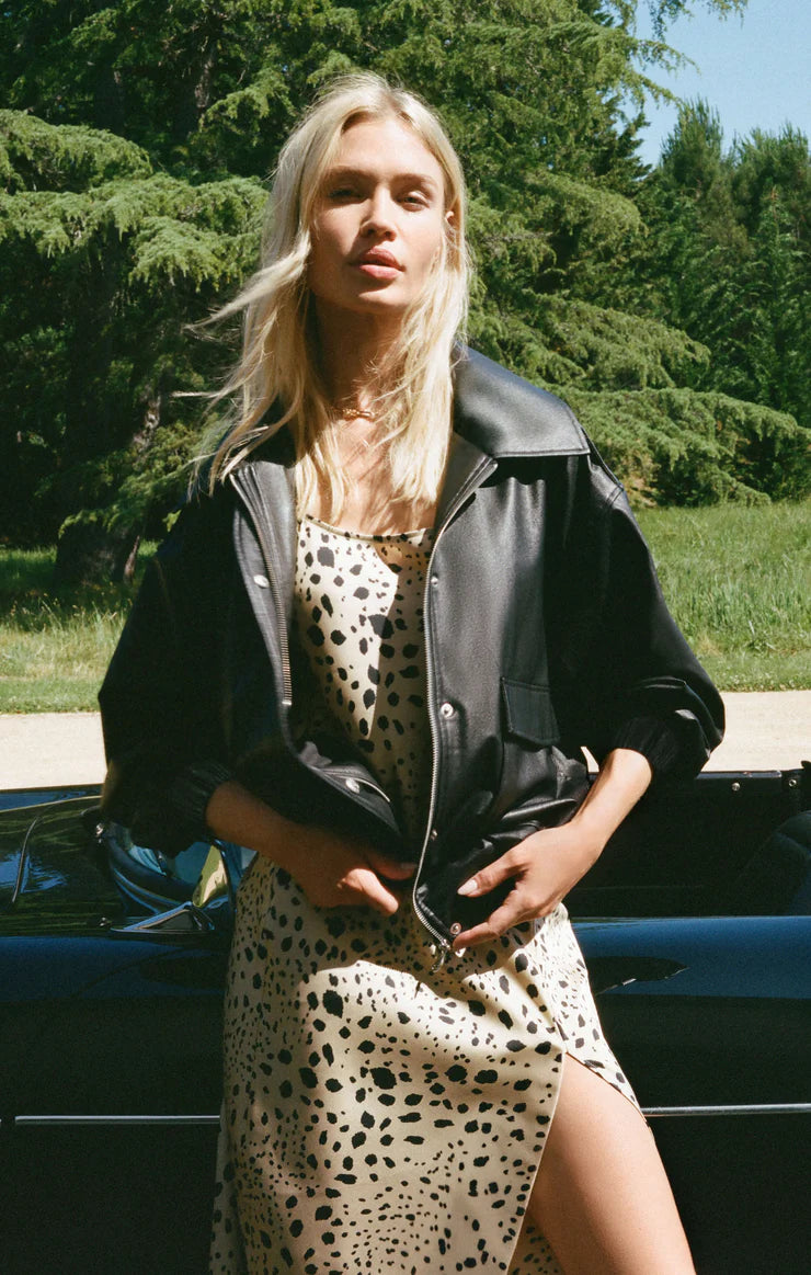 Idols Vegan Leather Bomber Jacket