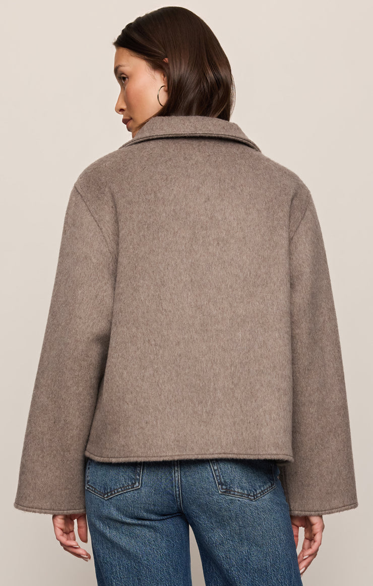 Mynka Funnel Neck Coat