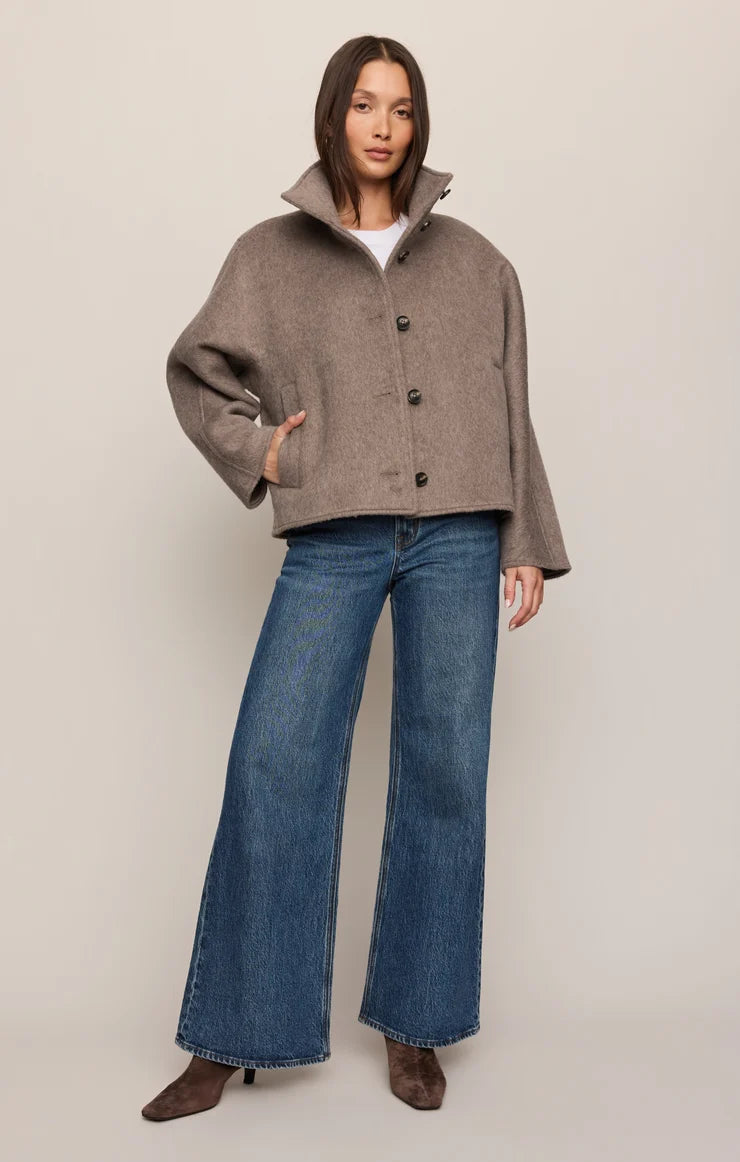 Mynka Funnel Neck Coat