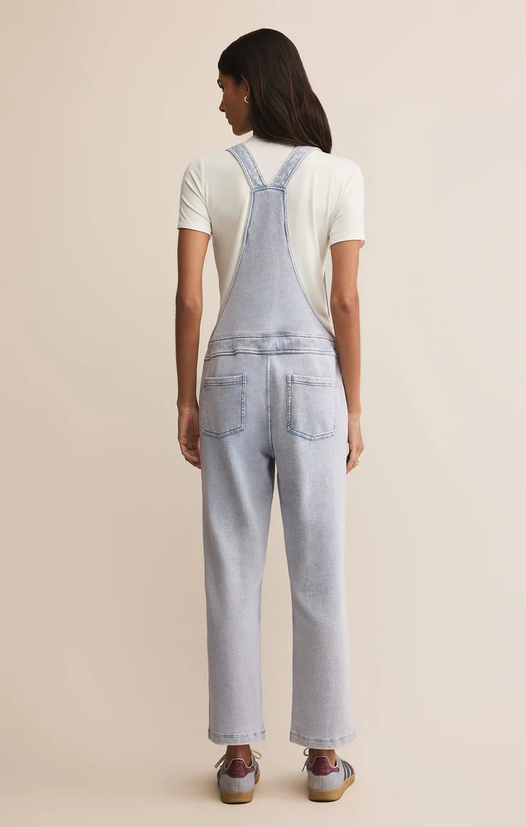 Knit Denim Overalls