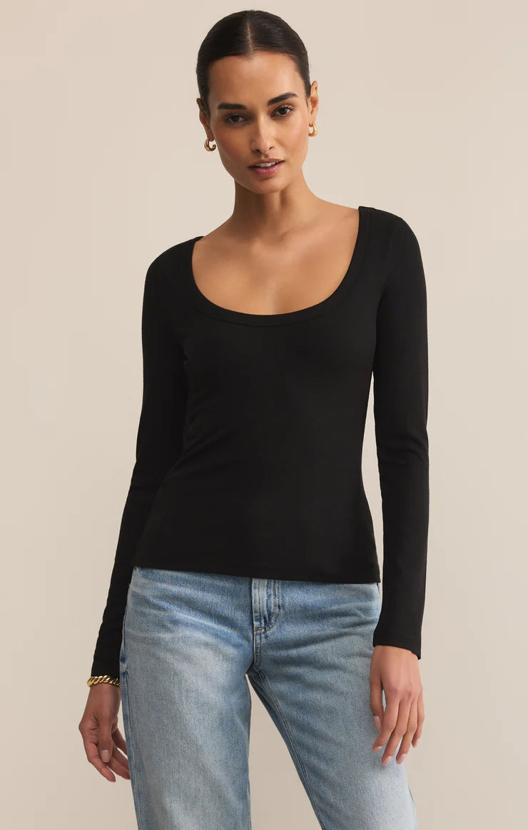 Second Skin Scoop Neck top