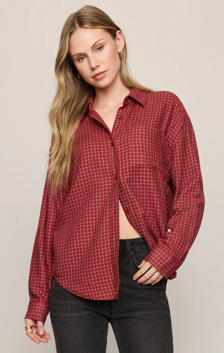 River Plaid Button Up