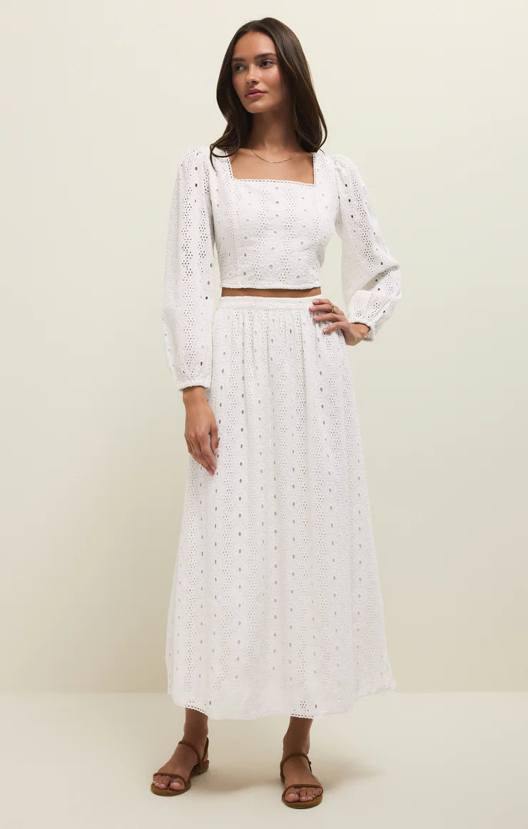 Bria Eyelet Top