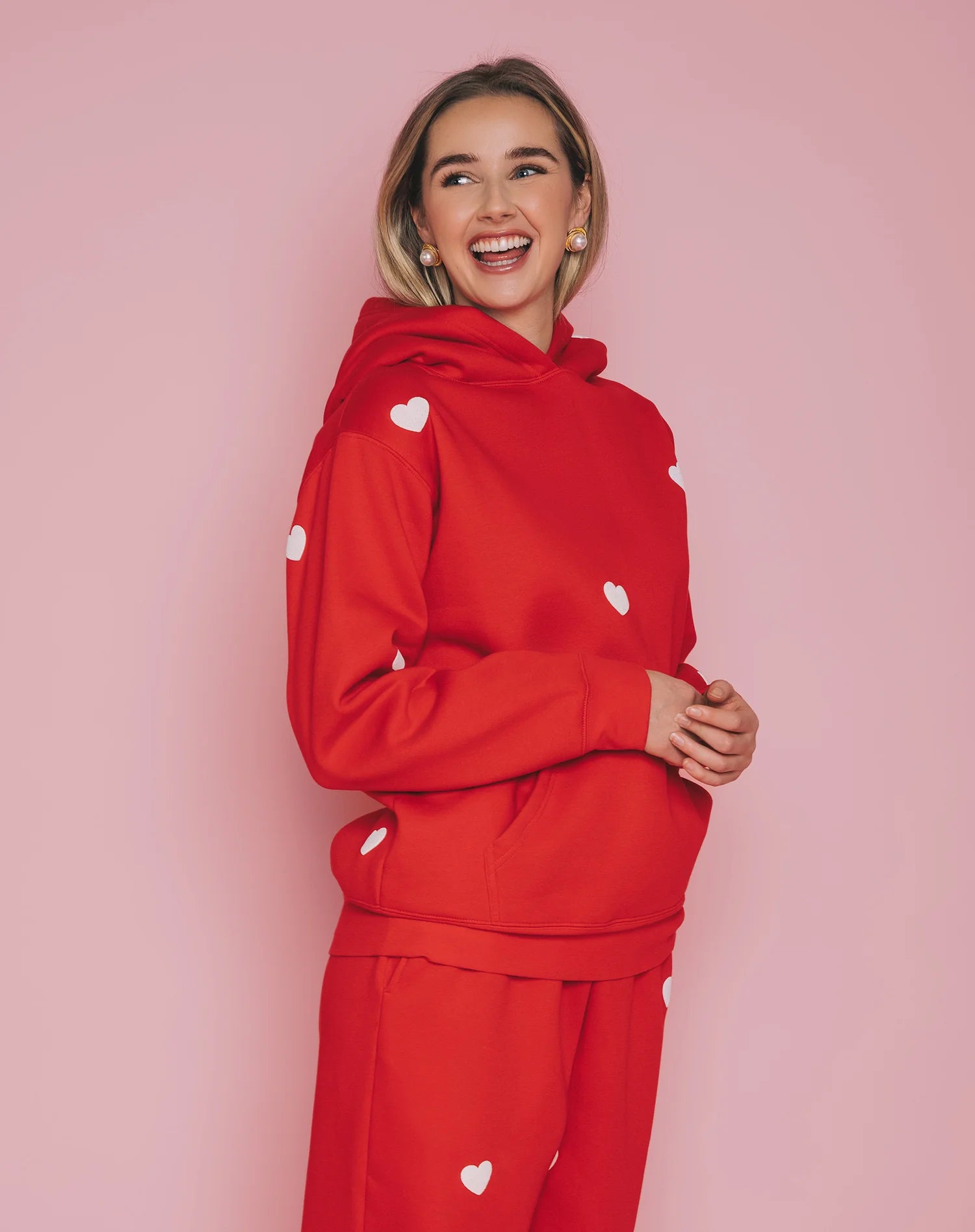 All Over Heart Classic Hoodie