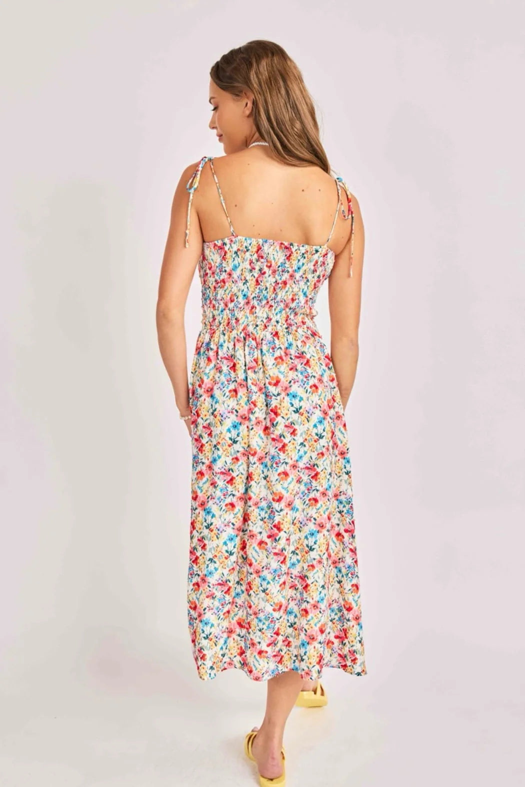 Cove Tie Straps Midi Dress