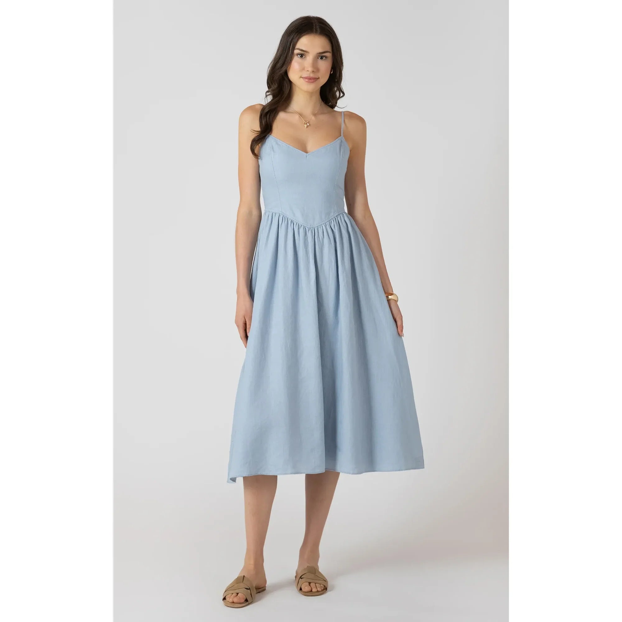 V Waist Maxi Dress