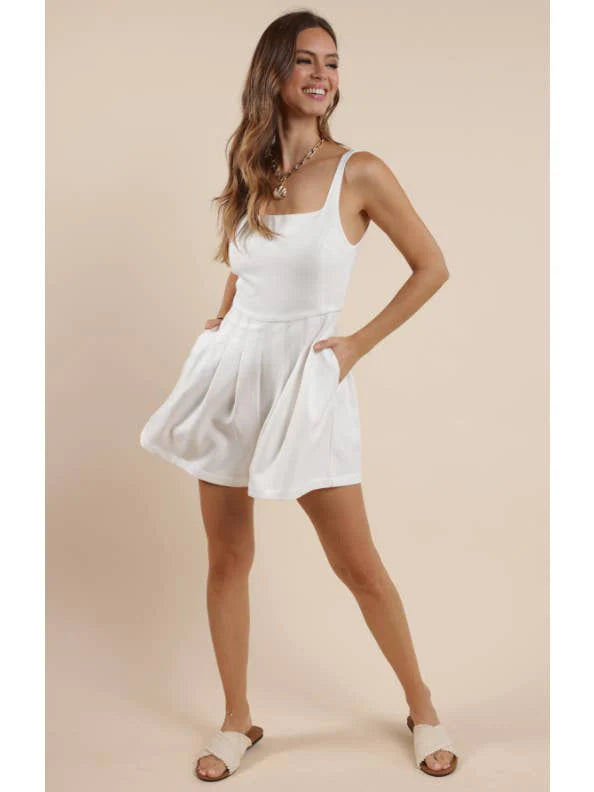Soft Waves Pleated Romper