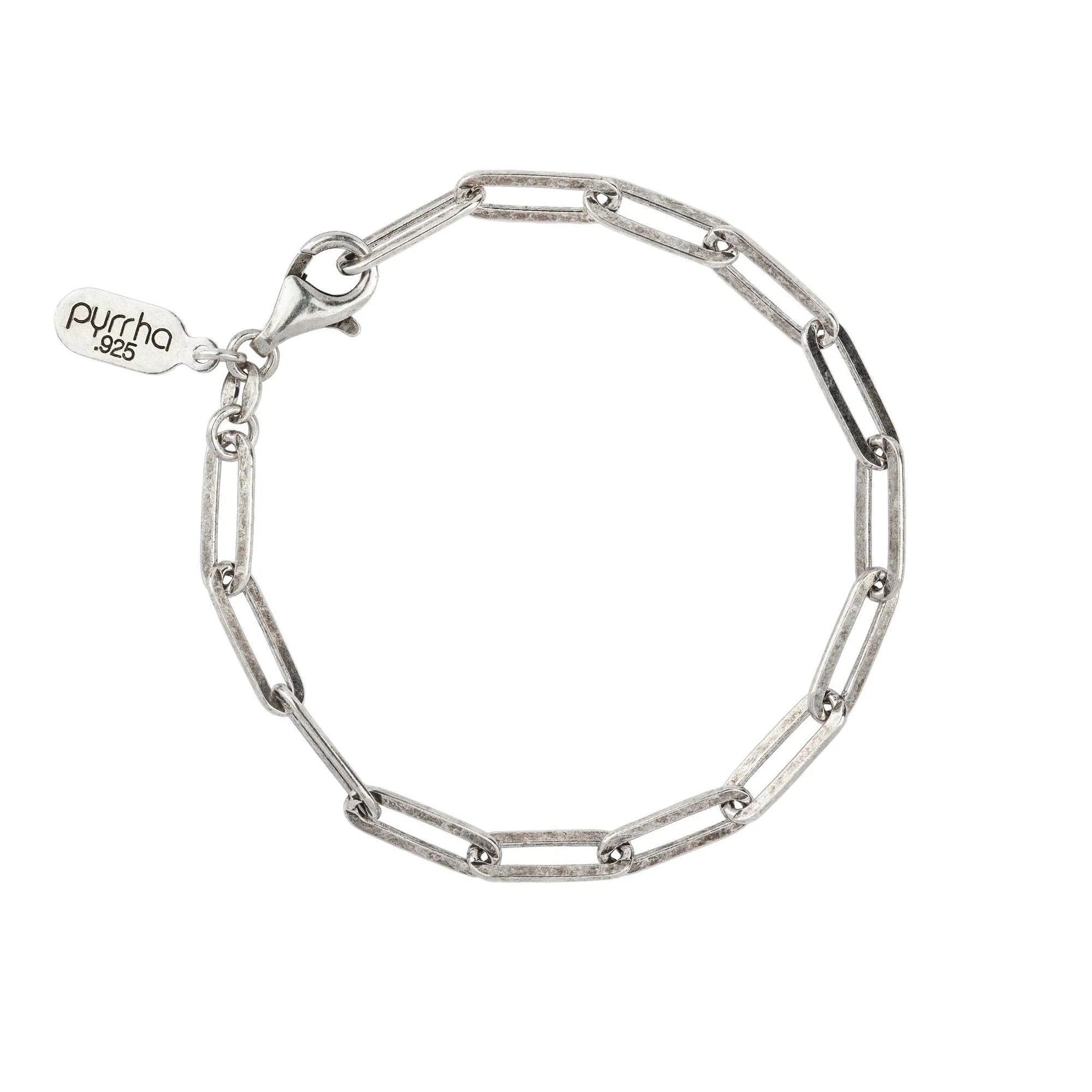 Oxidized Large Paperclip Bracelet