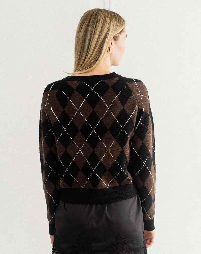 Little Sister Argyle Cardigan