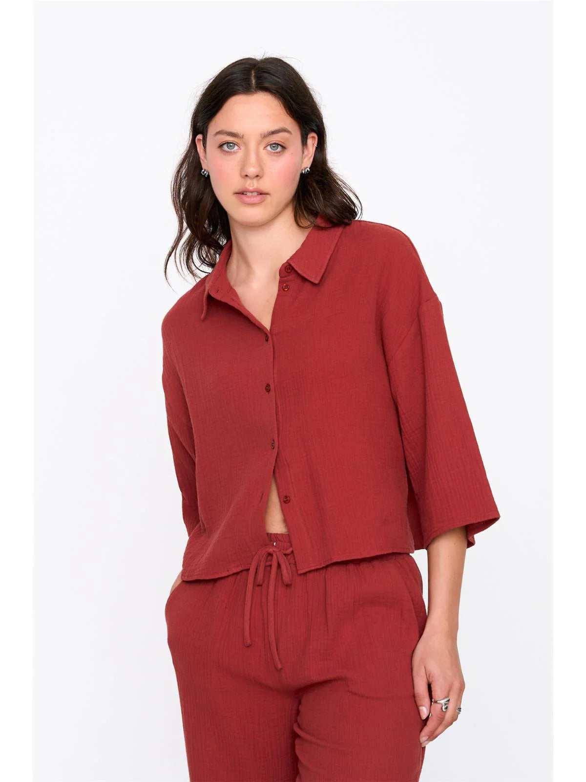 Short Flowy Button Up