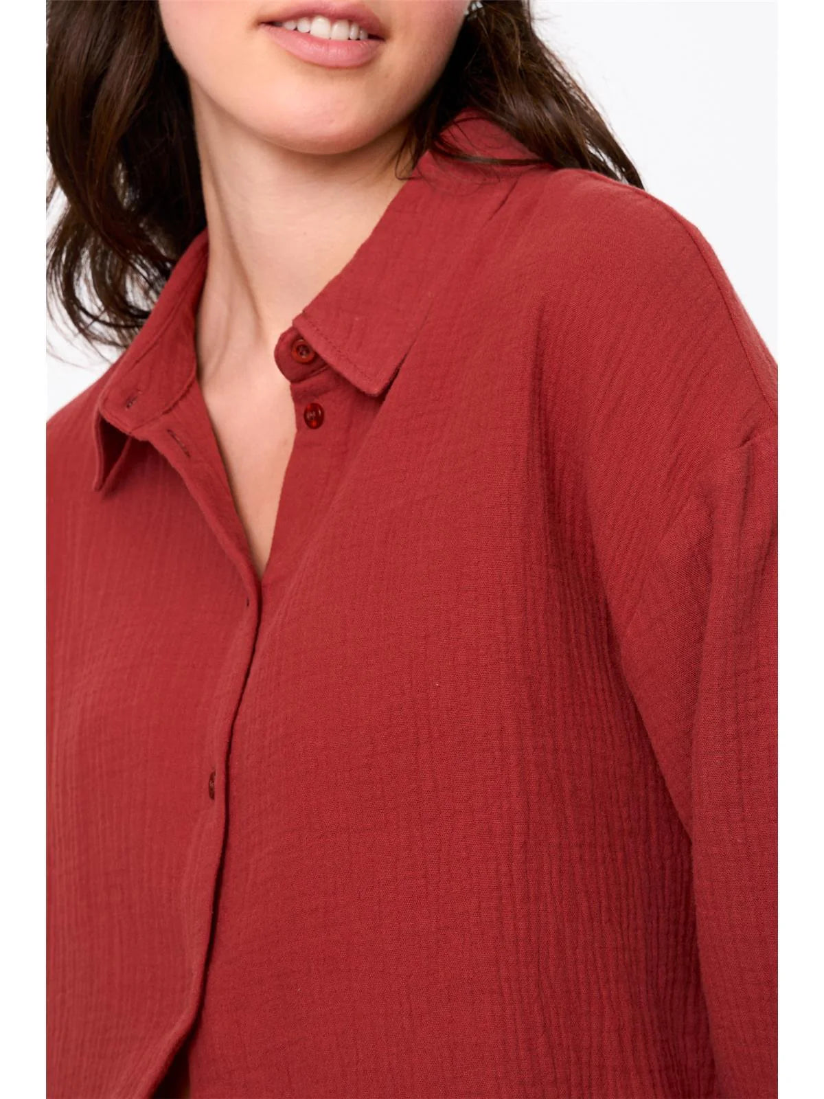 Short Flowy Button Up